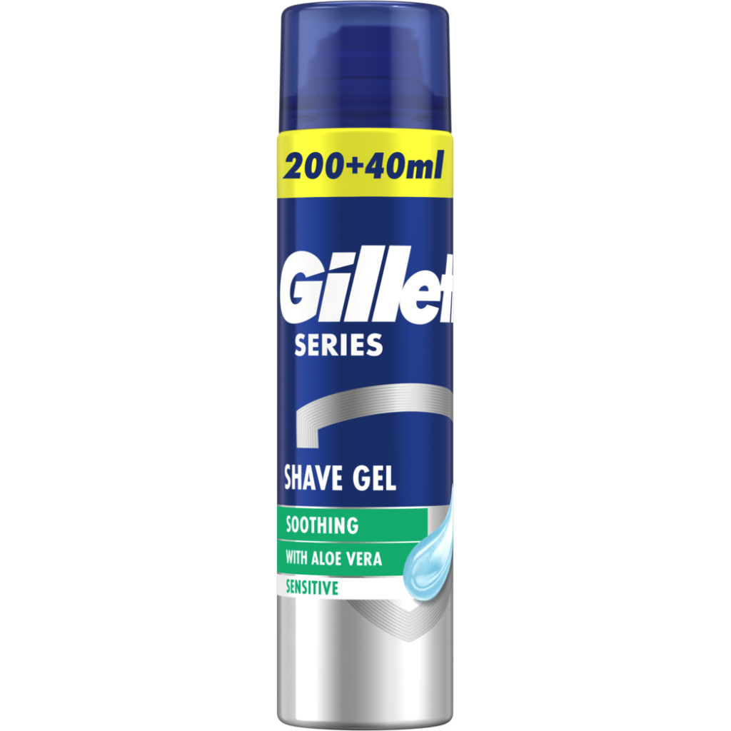 Гель для гоління Gillette Series Soothing Для чутливої шкіри з алое вера 240 мл (7702018982011) - изображение 1