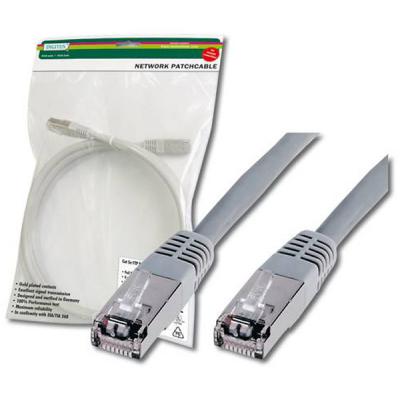Патч-корд Digitus 0.5м, cat.5e, SF-UTP, AWG 26/7, gray (DK-1531-005) - зображення 1