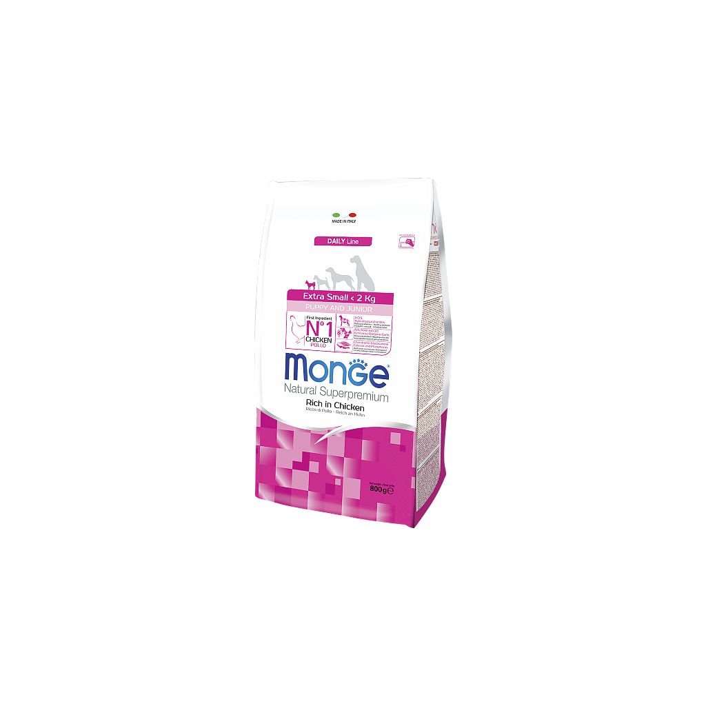 Сухий корм для собак Monge Extra Small Puppy зі смаком курки 800 г (8009470011402) - зображення 1