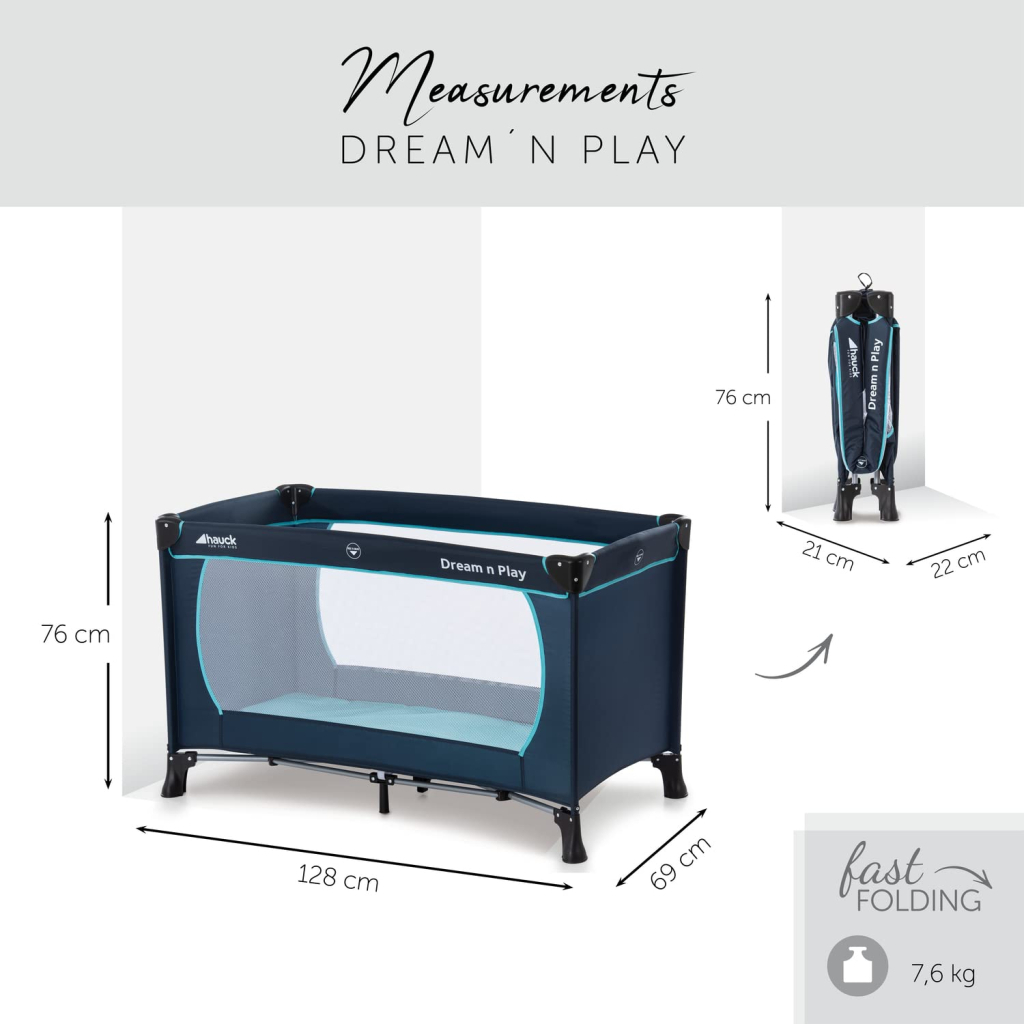 Дитячий манеж Hauck Dream N Play navy/aqua (60429-8) - зображення 2