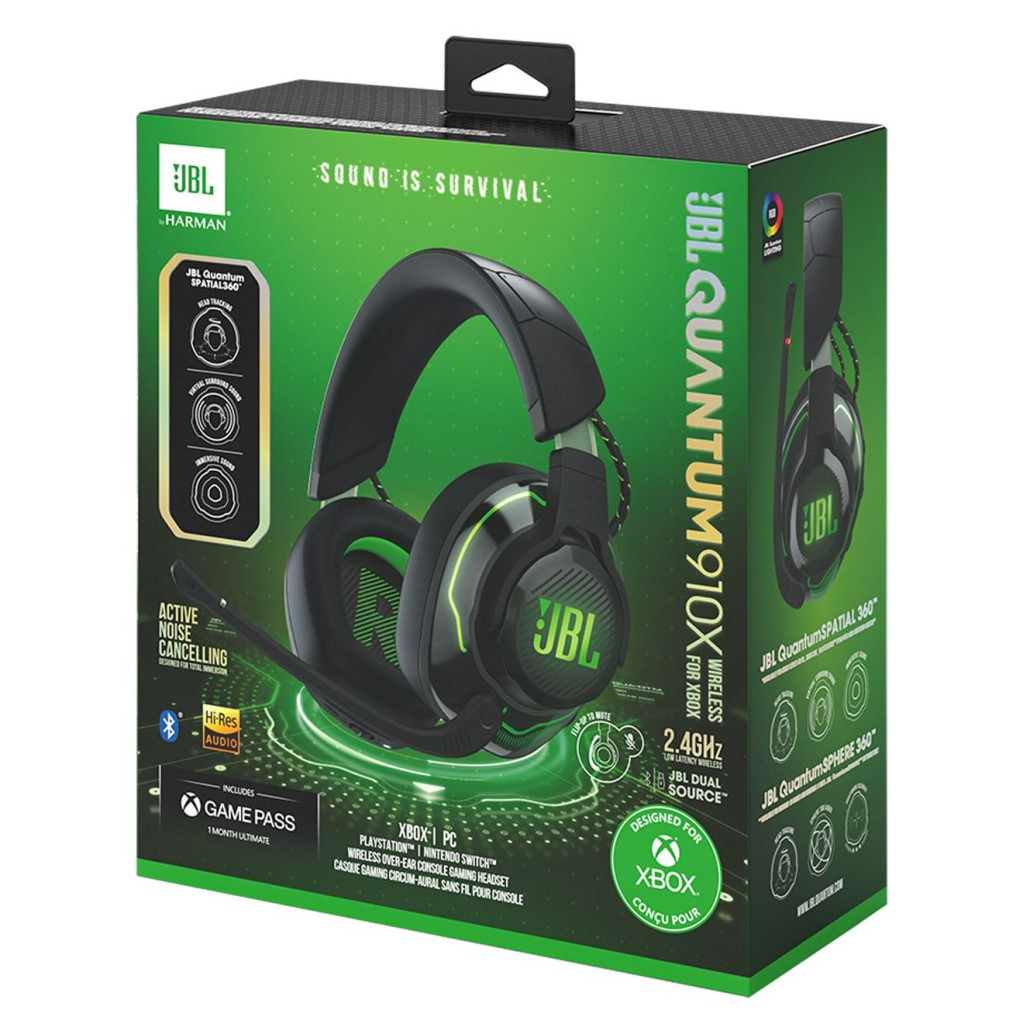 Навушники JBL Quantum 910X Wireless for Xbox Black (JBLQ910XWLBLKGRN) - зображення 12