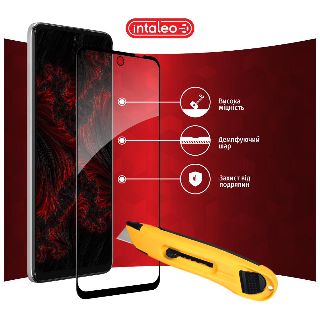 Скло захисне Intaleo Full Glue MOTO G73 Black (1283126567315) - зображення 5
