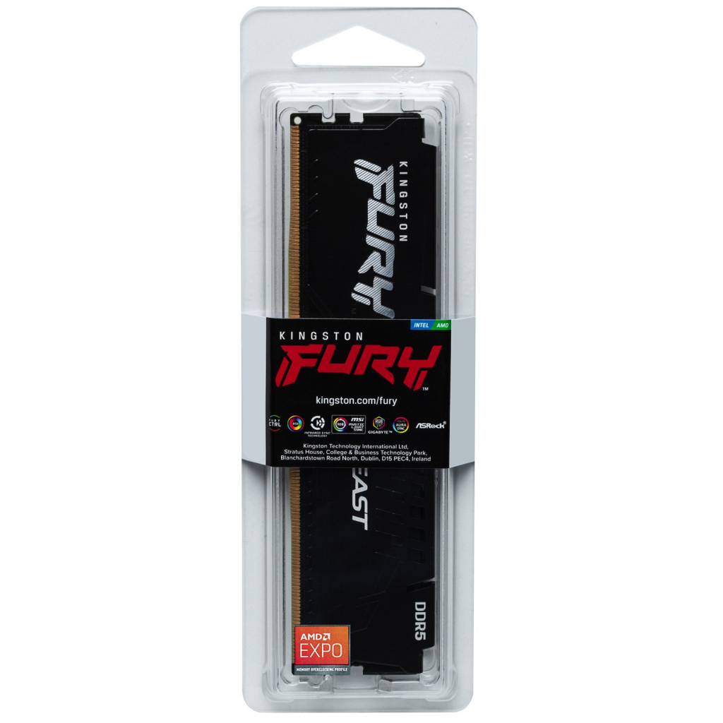 Модуль пам'яті для комп'ютера DDR5 32GB 6400 MHz Beast Black XMP Kingston Fury (ex.HyperX) (KF564C32BB-32) - зображення 5