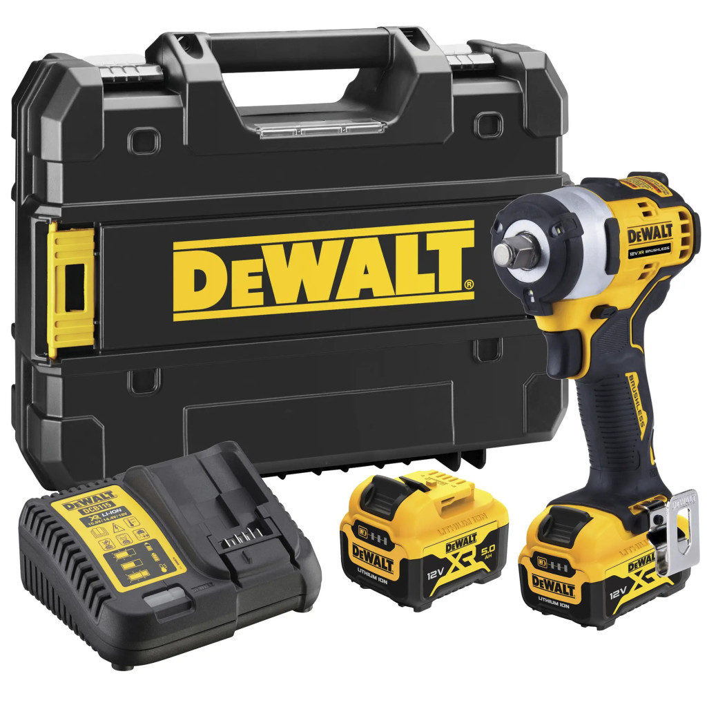 Гайковерт DeWALT 12V XR Li-lon, безщітковий, 338 Нм, 2x5Ah, кейс TSTAK (DCF901P2) - зображення 4