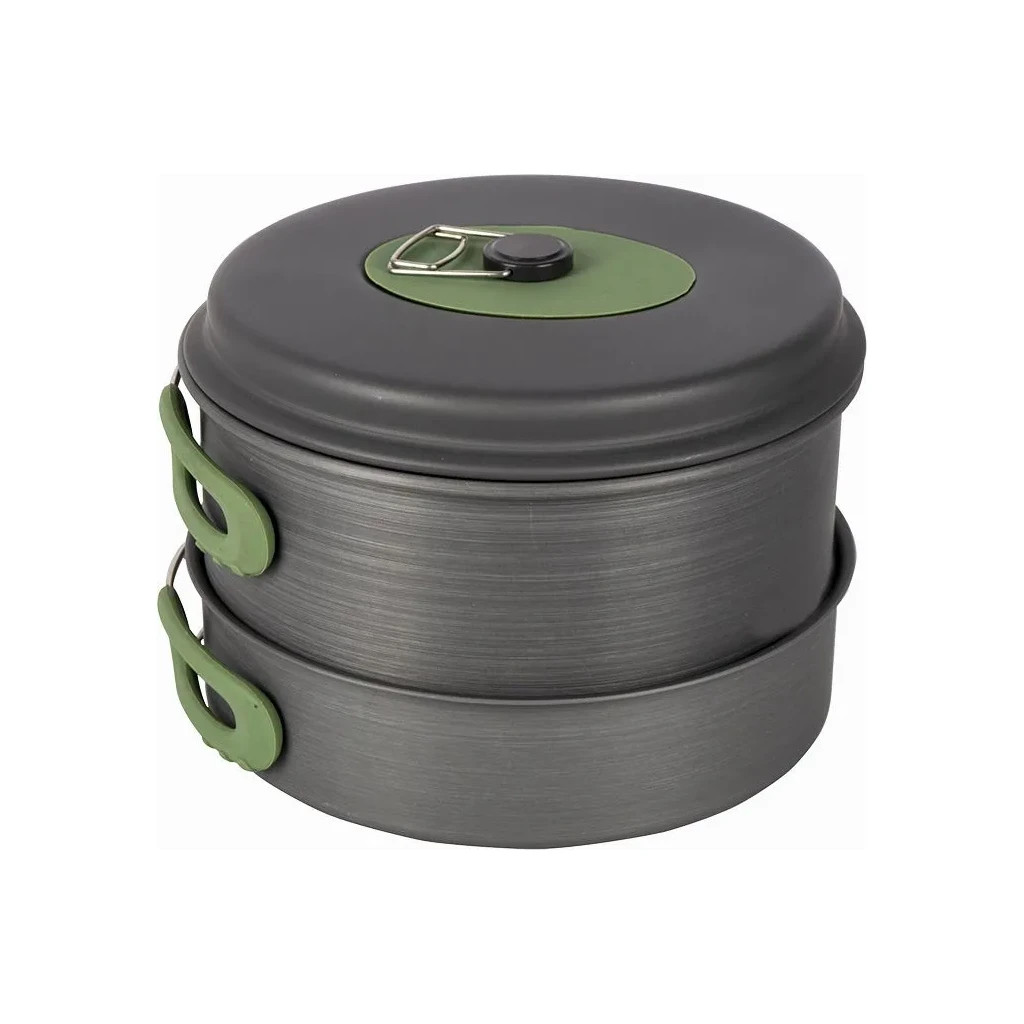 Набір туристичного посуду Bo-Camp Explorer 4 Pieces 21 Hard Anodized Grey/Green (2200241) - изображение 10