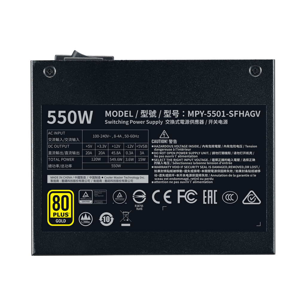 Блок живлення CoolerMaster 550W V550 SFX Gold (MPY-5501-SFHAGV-EU) - зображення 5