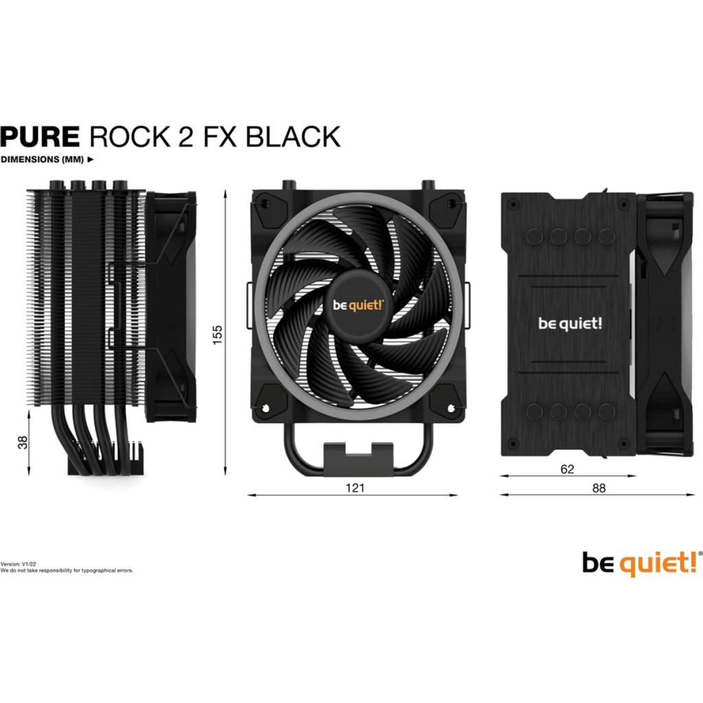 Кулер до процесора Be quiet! PURE ROCK 2 FX Black (BK033) - зображення 7