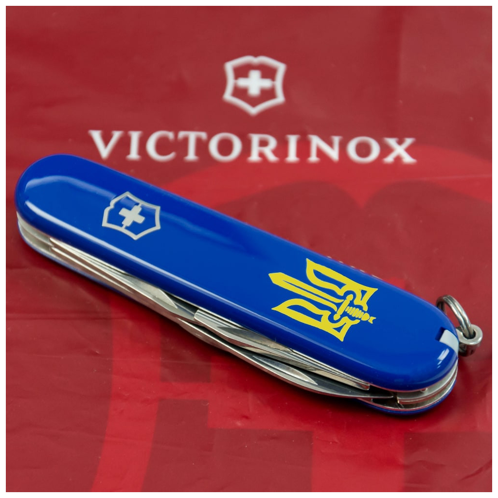 Ніж Victorinox Spartan Ukraine Blue "Тризуб ОУН жовтий" (1.3603.2_T0308u) - зображення 2