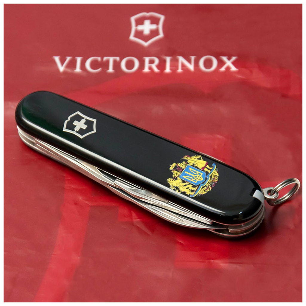 Ніж Victorinox Spartan Ukraine Black "Великий Герб України" (1.3603.3_T0400u) - зображення 2