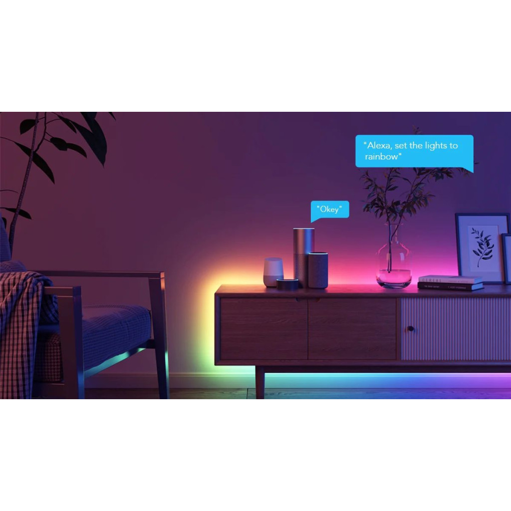 Світлодіодна стрічка Govee RGBIC Basic Wi-Fi + Bluetooth LED Strip Light 10м Білий (H618C3D1) - изображение 12