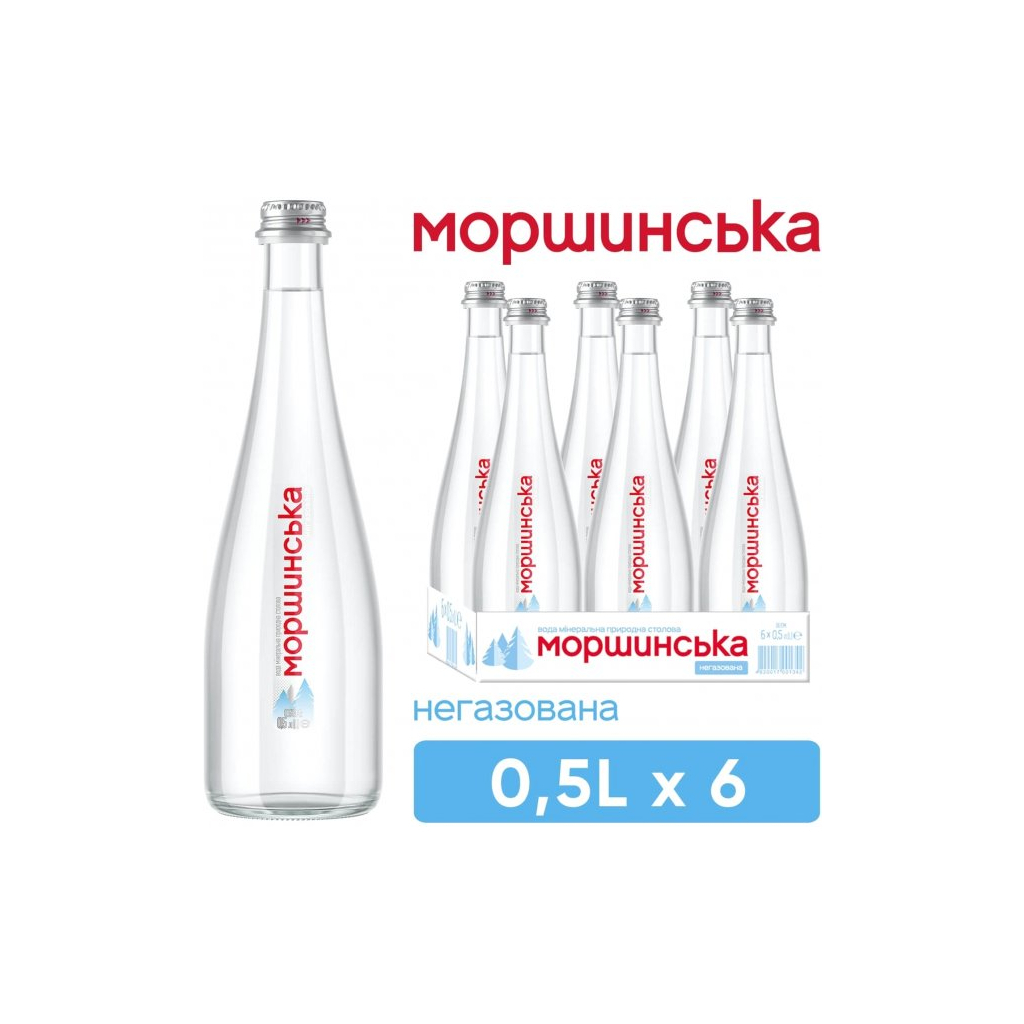 Мінеральна вода Моршинська Преміум 0.5 н/газ скл. (4820017000369) - изображение 1