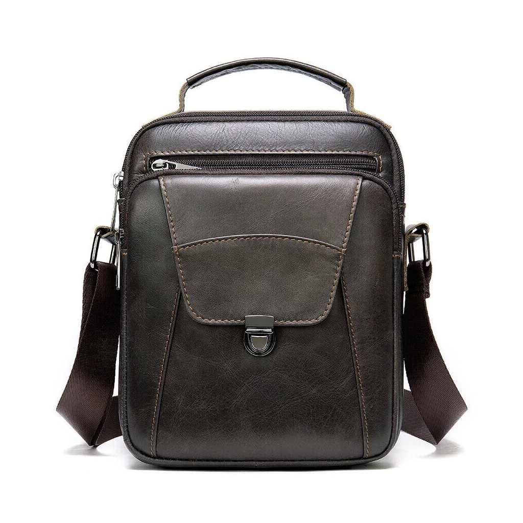 Сумка Vintage Зі щільної шкіри Коричнева (14996) - зображення 1