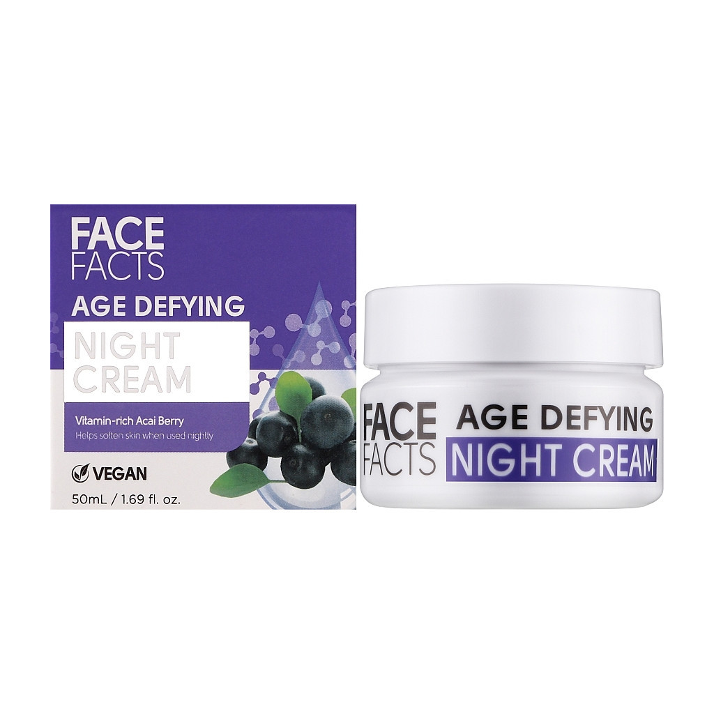 Крем для обличчя Face Facts Age Defying Night Cream Антивіковий нічний 50 мл (5031413914009) - зображення 1