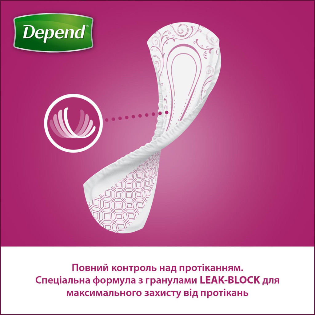 Урологічні прокладки Depend Comfort-Protect Mini Pads 14 шт. (5029053561646) - зображення 4