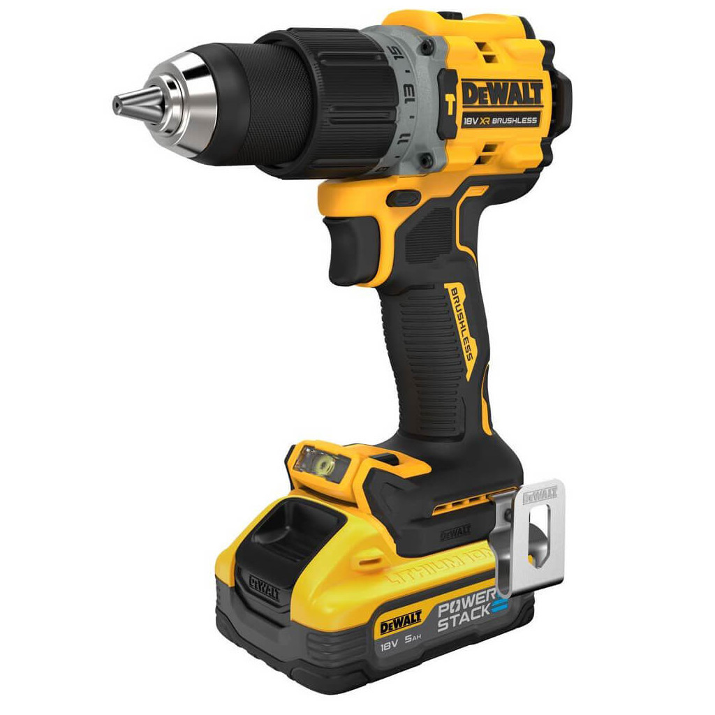 Шуруповерт DeWALT XR Li-Ion PowerStack 18 В, 2x5Ah, 90 Нм, 0-650/0-2000 об/хв, TSTAK (DCD805H2T) - зображення 2