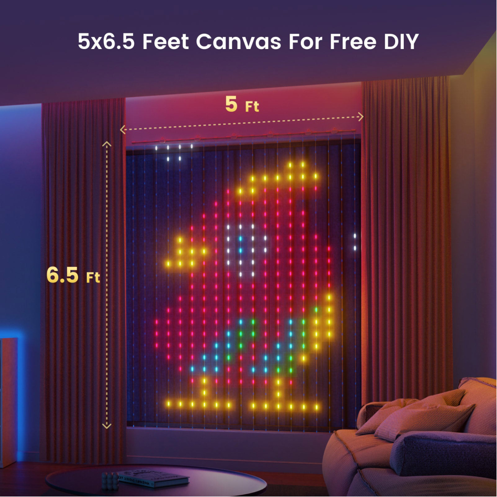 Гірлянда Yeelight RGBIC штора Yeelight Curtain light strip 1.52 м (YLYDD-0053) - изображение 3