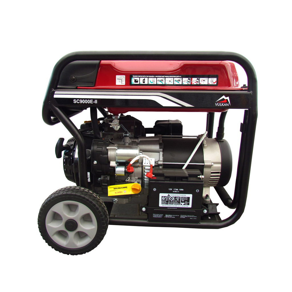 Генератор Vulkan 7,0kW ел.старт, 25л, колеса (SC9000E-II) - зображення 3