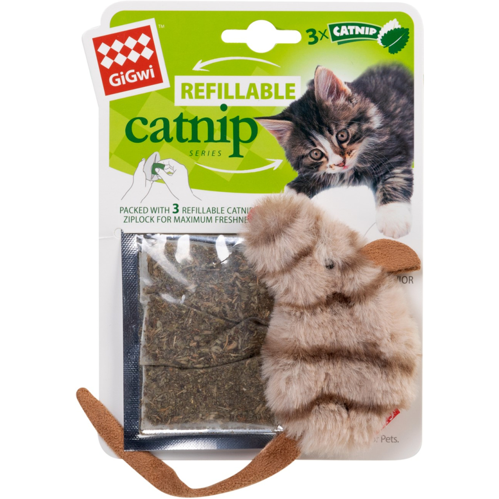 Іграшка для котів GiGwi Catnip Мишка з котячою м'ятою 10 см (75018) - зображення 2