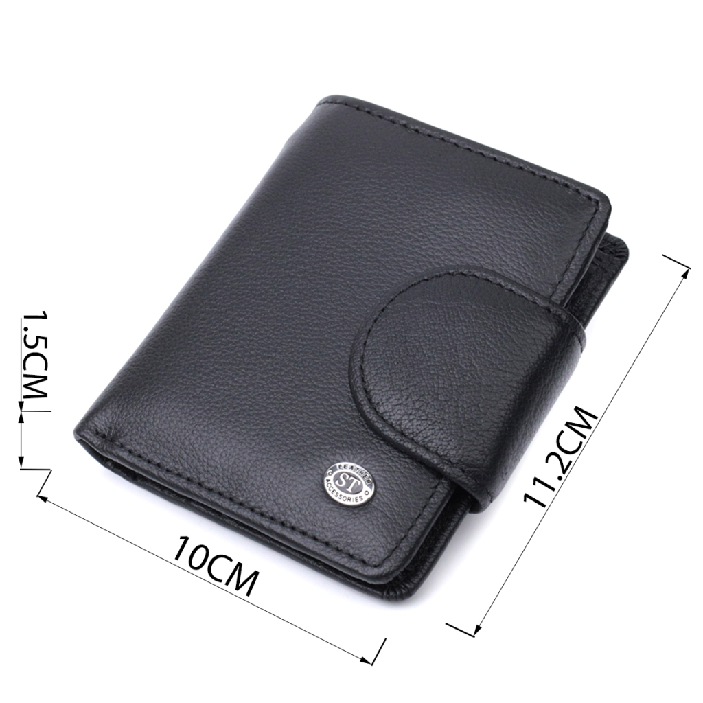 Гаманець ST Leather З натуральної шкіри Чорний (22725) - зображення 3
