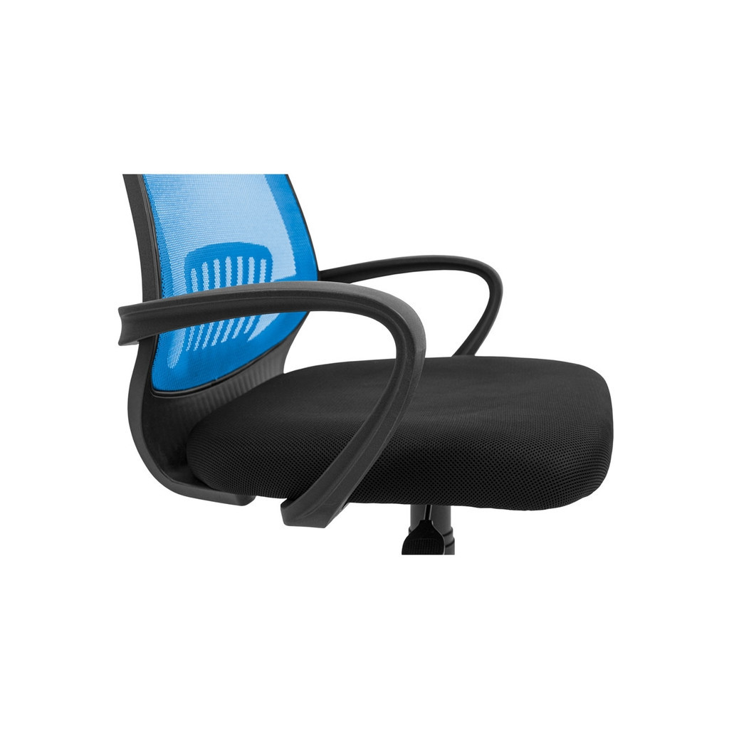 Офісне крісло Richman Стар Хром Піастра Сітка чорна + синя (ADD0003154) - зображення 5