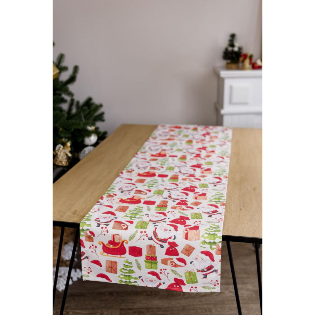 Доріжка на стіл Прованс Санта на білому 40х140 см (035777) - зображення 4