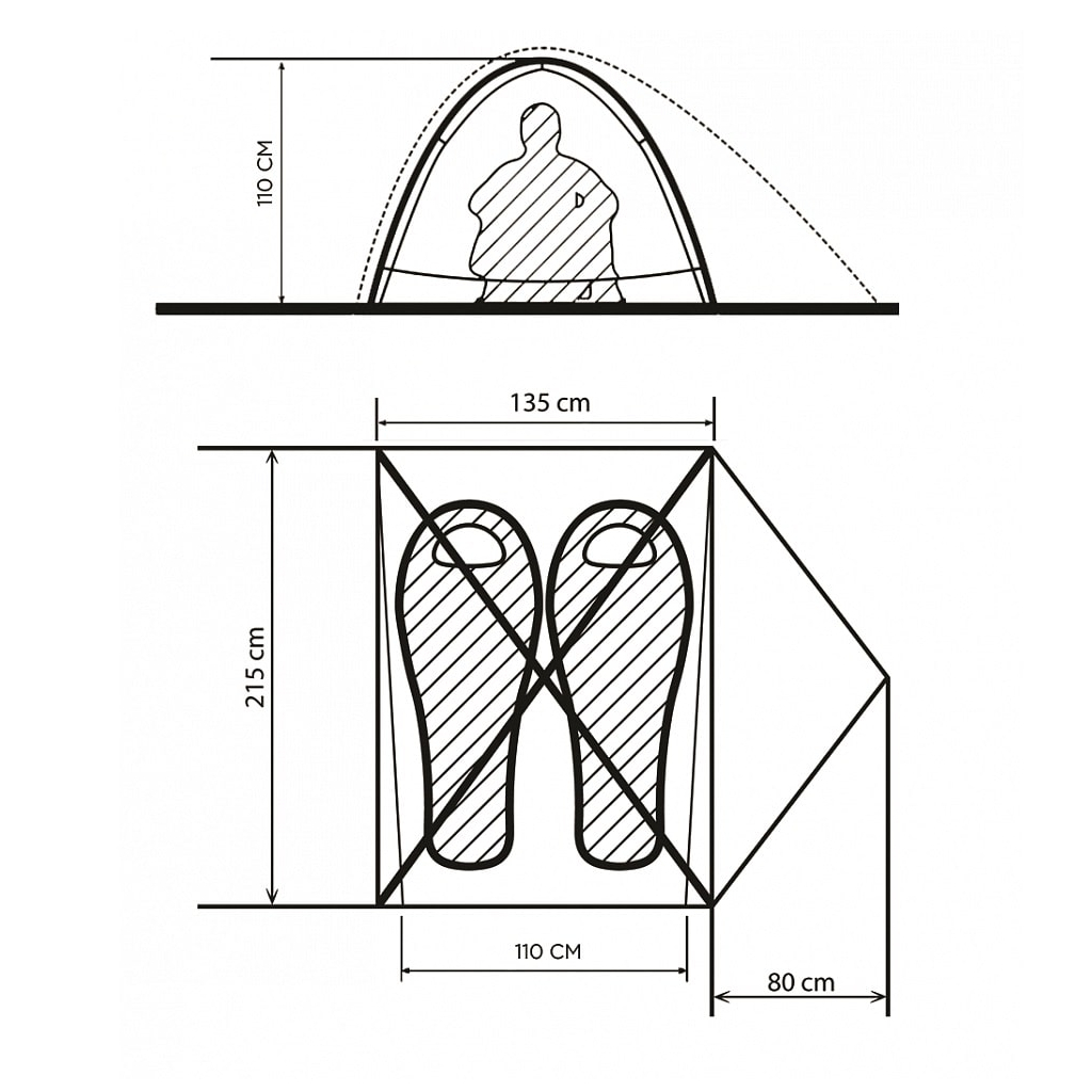 Намет Turbat Borzhava 2 yellow (012.005.0136) - изображение 4