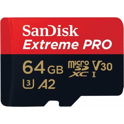 Карта пам'яті SanDisk 64GB microSDXC class 10 UHS-I U3 Extreme Pro V30 (SDSQXCY-064G-GN6MA) - зображення 2