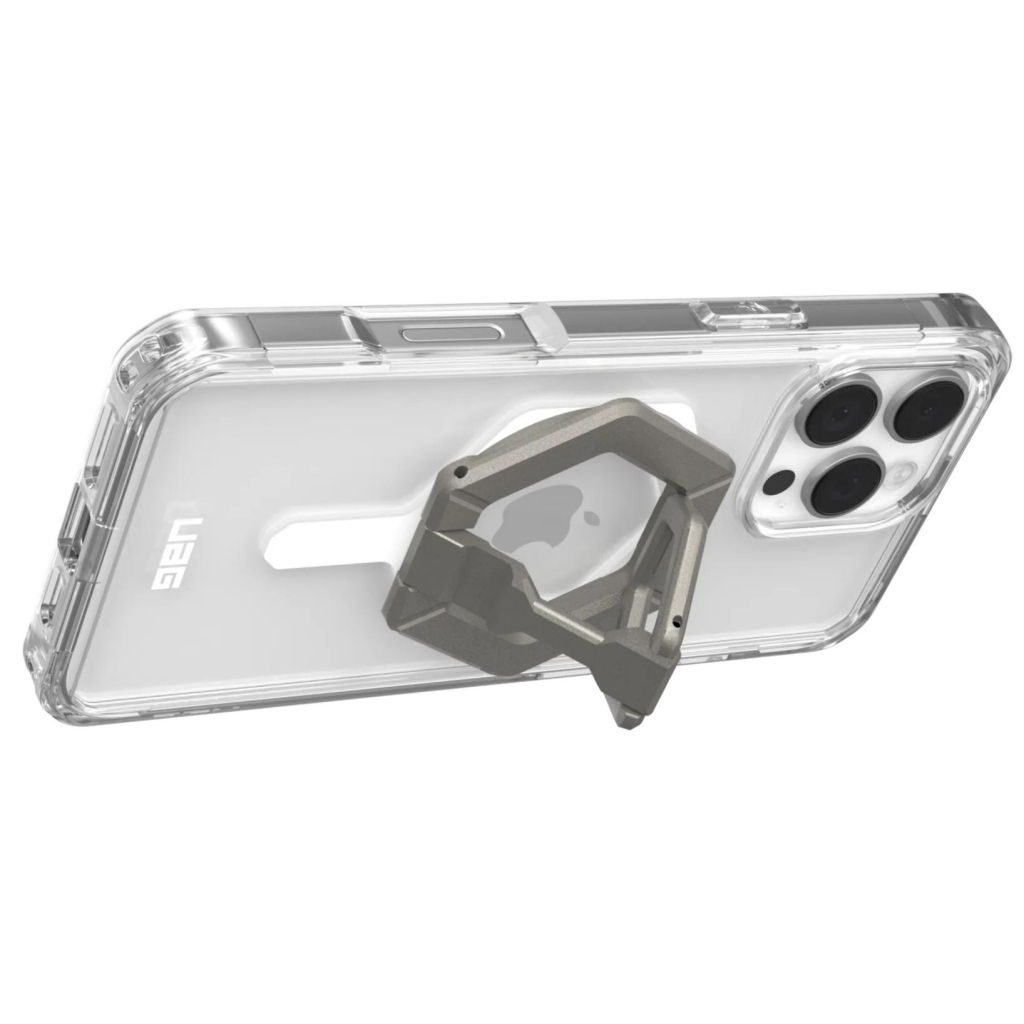 Чохол до мобільного телефона UAG Apple iPhone 16 Pro Max Plyo MagSafe Ice White/Titanium Stand (1144811BV01) - зображення 4