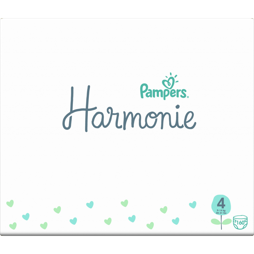 Підгузки Pampers Harmonie Розмір 4 (9-14 кг) 160 шт (8006540156445) - зображення 2