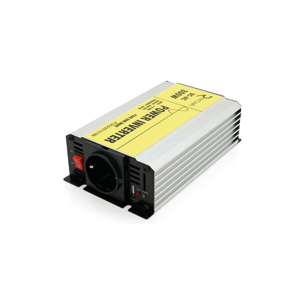 Автомобільний інвертор Ritar 12V/220V 300W чиста синусоїда, 1xShuko, 1xUSB (RSC-300) - зображення 1