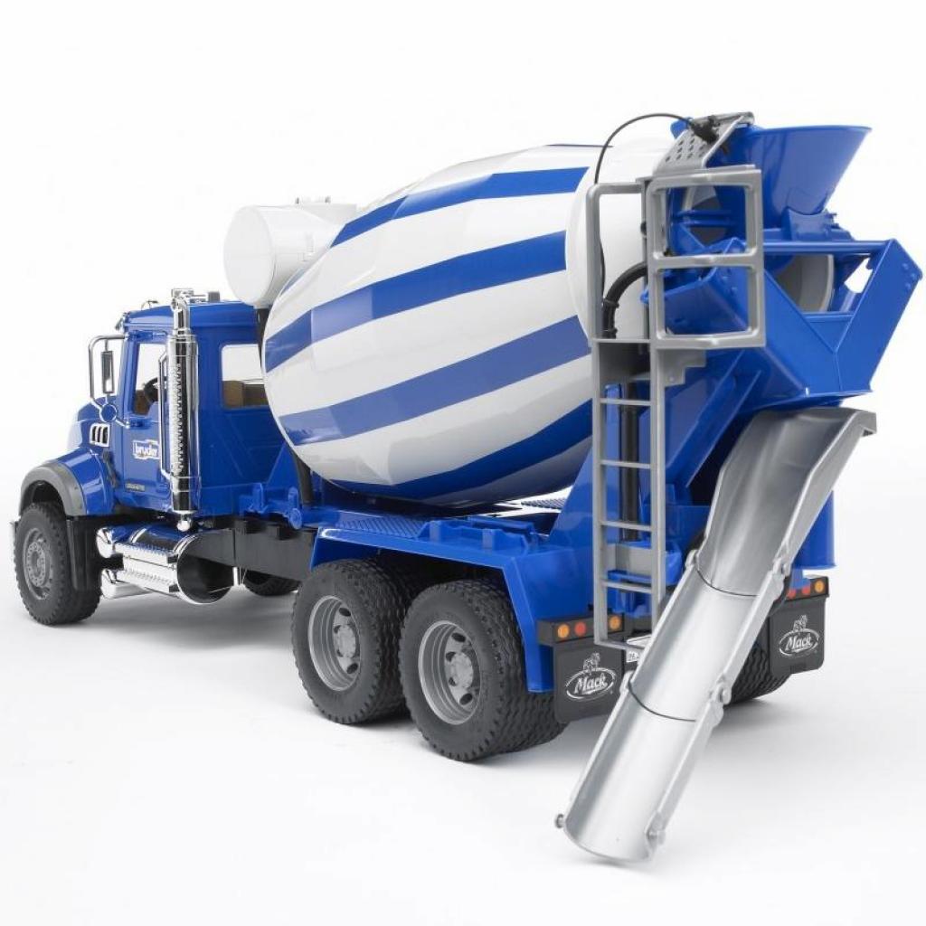 Спецтехніка Bruder бетоновіз Bruder Mack Granite М1:16 Сині (02814) - зображення 5