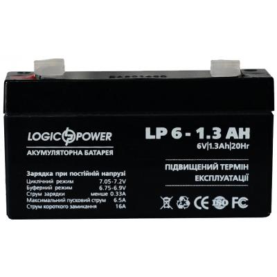 Батарея до ДБЖ LogicPower LPM 6В 1.3 Ah (4157) - зображення 1