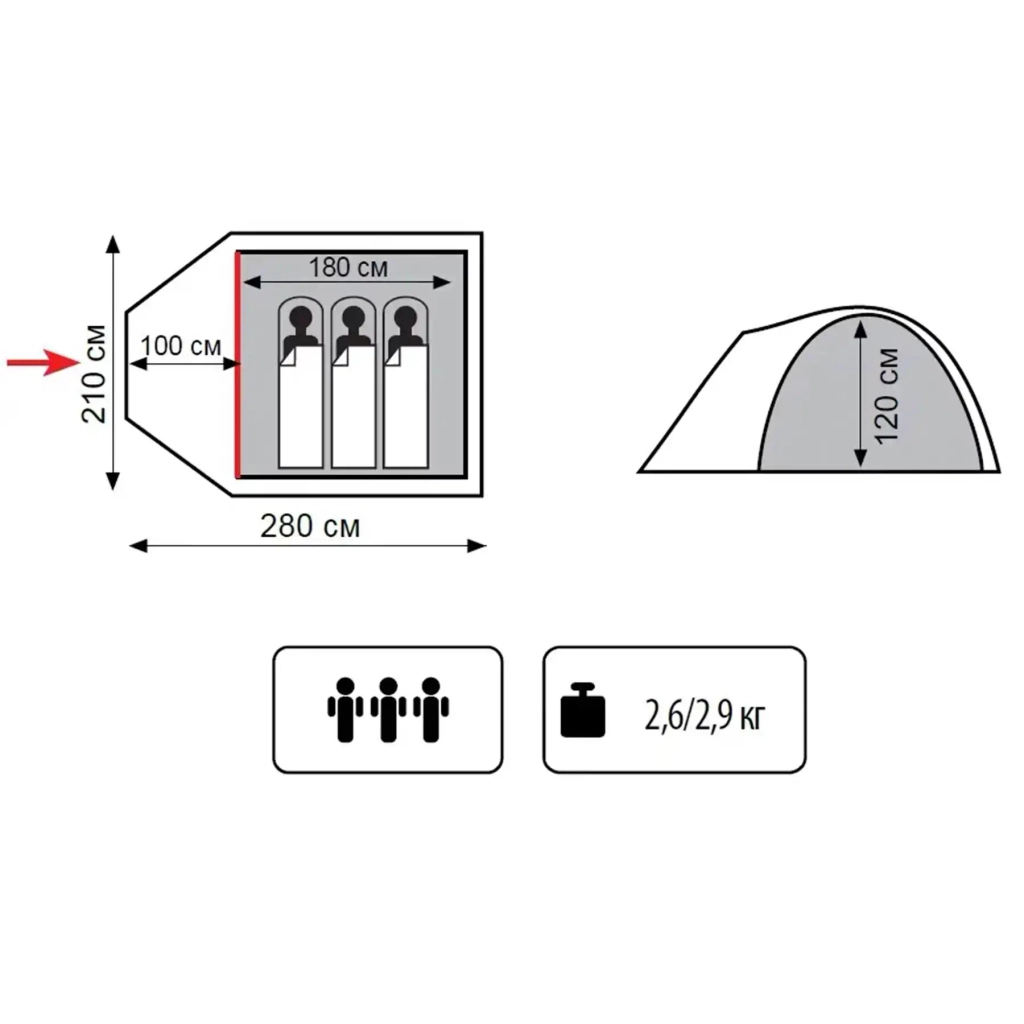 Намет Totem Indi 3 (v2) (UTTT-018) - зображення 2