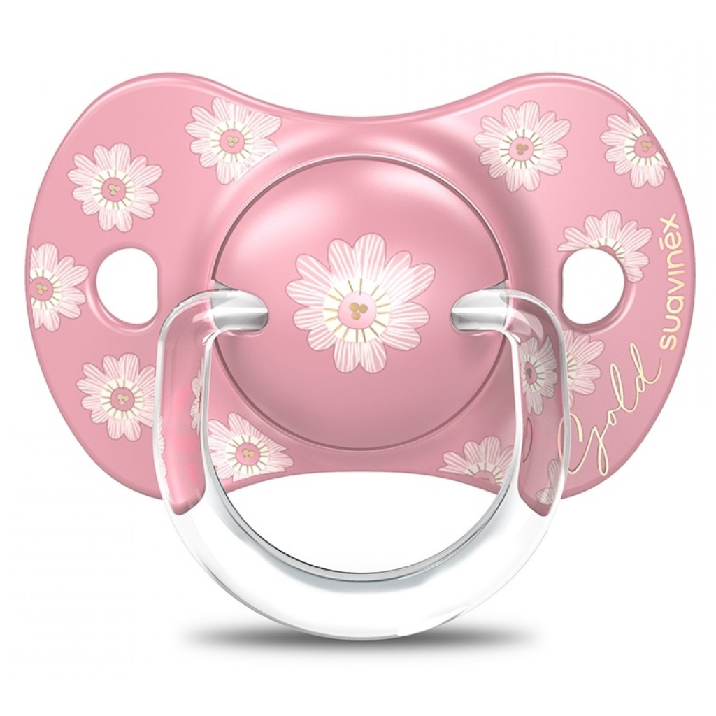 Пустушка Suavinex Gold Edition фізіологічна, +18 міс. рожева (307861) - зображення 1