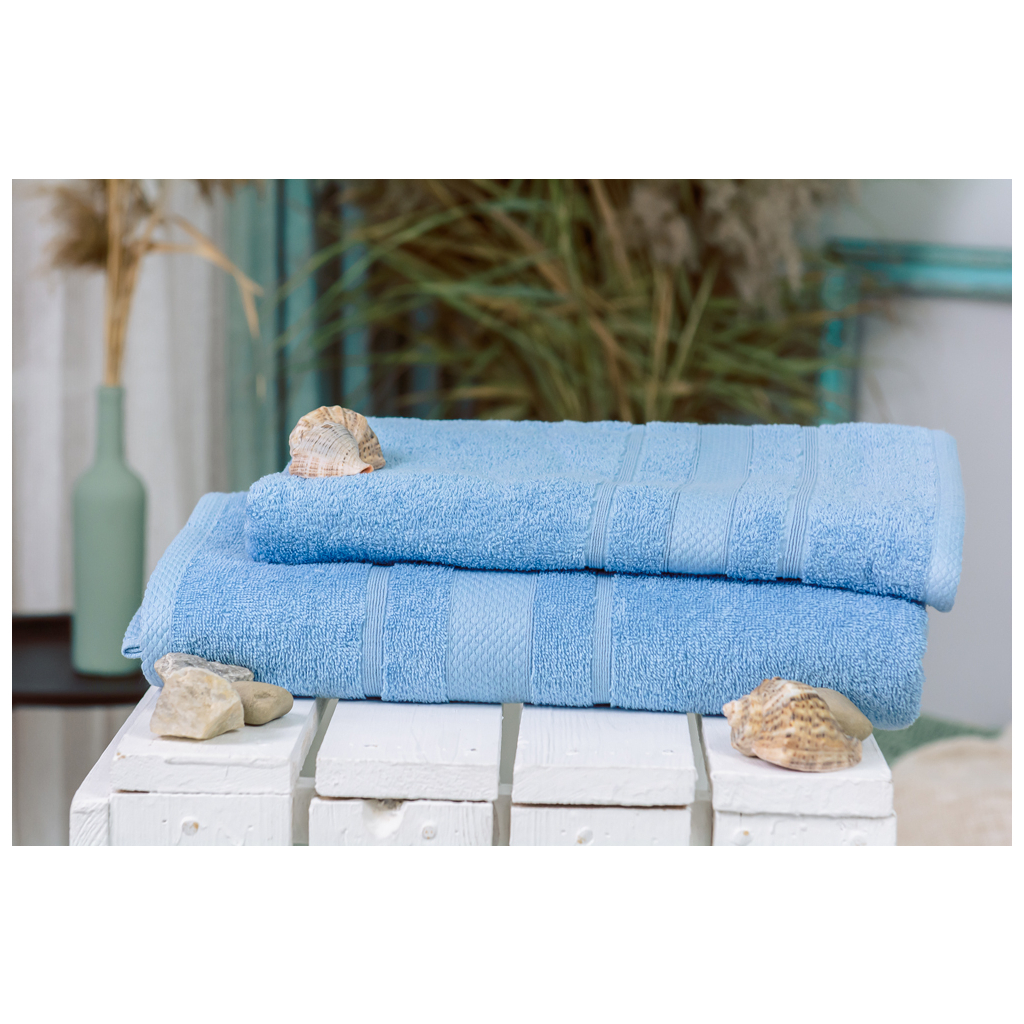 Рушник MirSon набір банний 5002 SoftNess Cornflower 50x90, 70x140 (2200003182941) - зображення 1