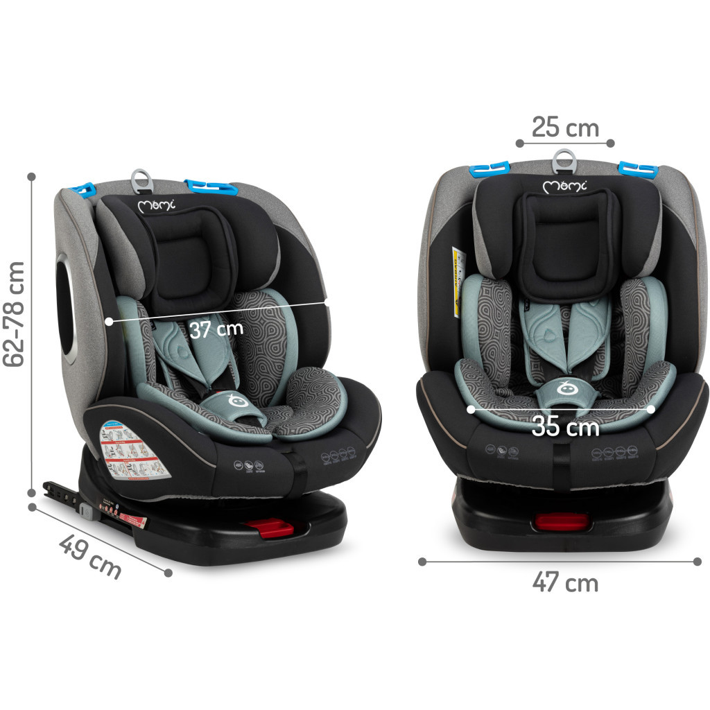 Автокрісло MoMi Tordi (0-36кг) turquoise (FOSA00019) - зображення 12