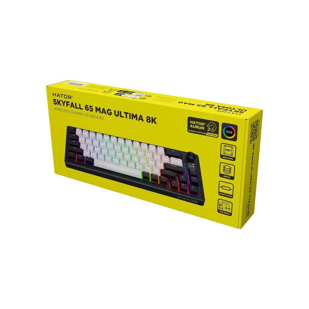 Клавіатура Hator Skyfall 65 MAG Ultima 8K Wireless/Bluetooth/USB UA Black/White (HTK3860UA) - зображення 7
