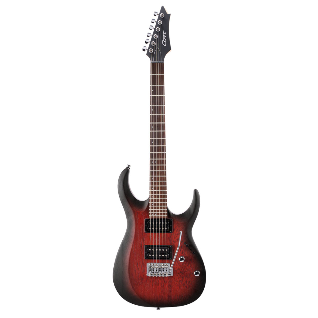 Електрогітара Cort X100 Open Pore Black Cherry Burst (X100 OPBB) - зображення 1