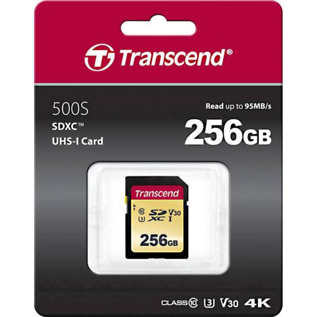 Карта пам'яті Transcend 256GB SDXC class 10 UHS-I (TS256GSDC500S) - зображення 2