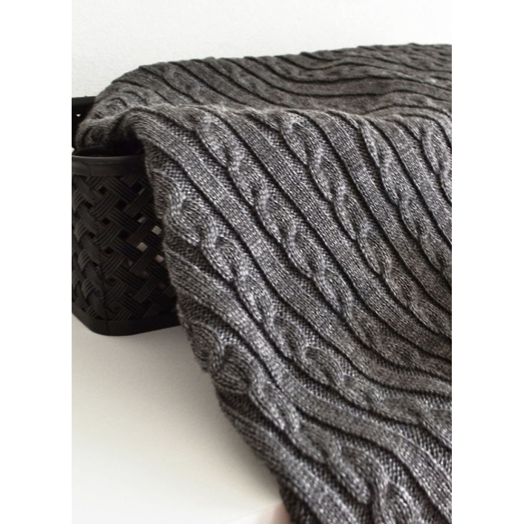 Плед Прованс Soft коси Графіт 140x180 см (12251) - зображення 1