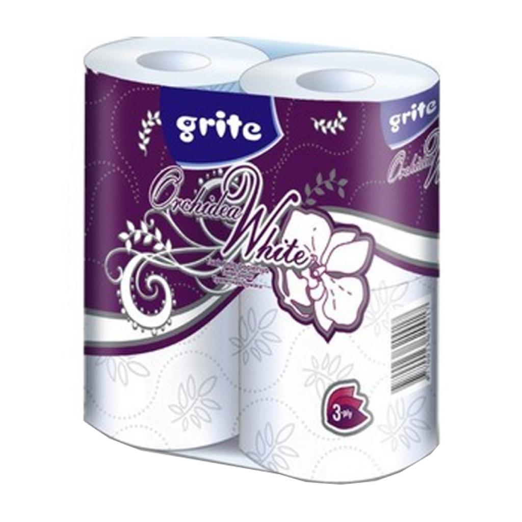 Туалетний папір Grite Orchidea White 3 шари 170 відривів 4 шт (4770023620917) - зображення 1