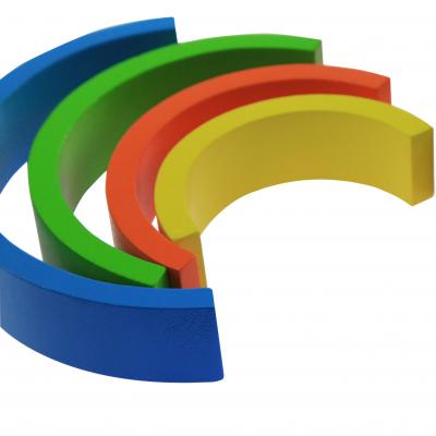 Конструктор Goki Райдужні будівельні блоки з вікнами (58620) - зображення 3