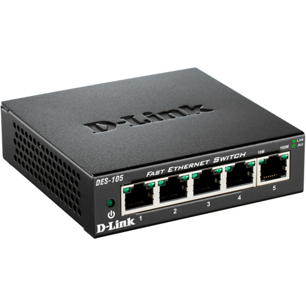 Комутатор мережевий D-Link DES-105/E - зображення 2
