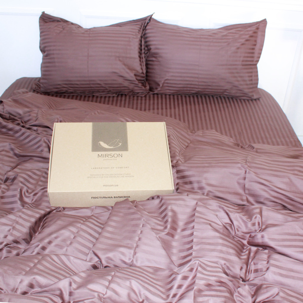 Постільна білизна MirSon Satin 30-0006DarkBrown 160х220 Сімейний (2200005249499) - изображение 3
