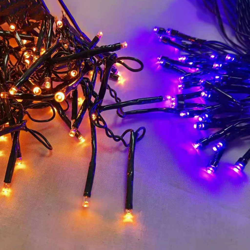 Гірлянда YES! Fun 100 LED, помаранчевий + фіолет. 5м, 8 режимів (801178) - зображення 2