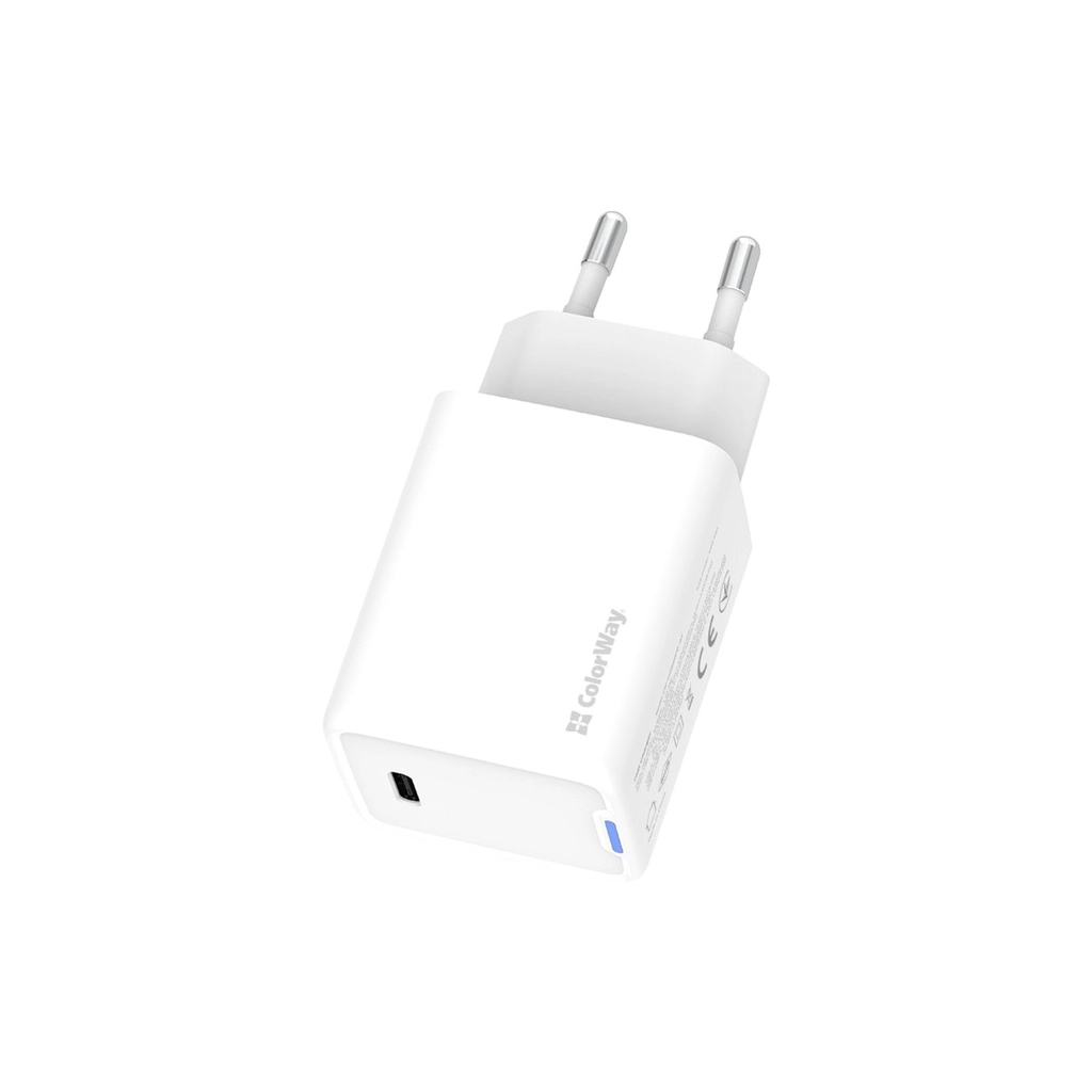 Зарядний пристрій ColorWay GaN Mini 45W PD Port PPS USB-C white (CW-CHS057PD-WT) - зображення 5