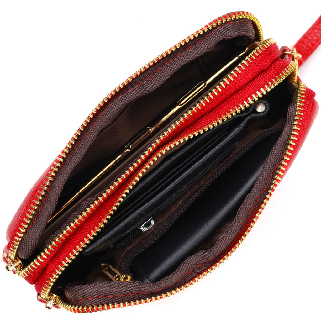 Сумка Vintage З натуральної шкіри Червона (22090) - зображення 7