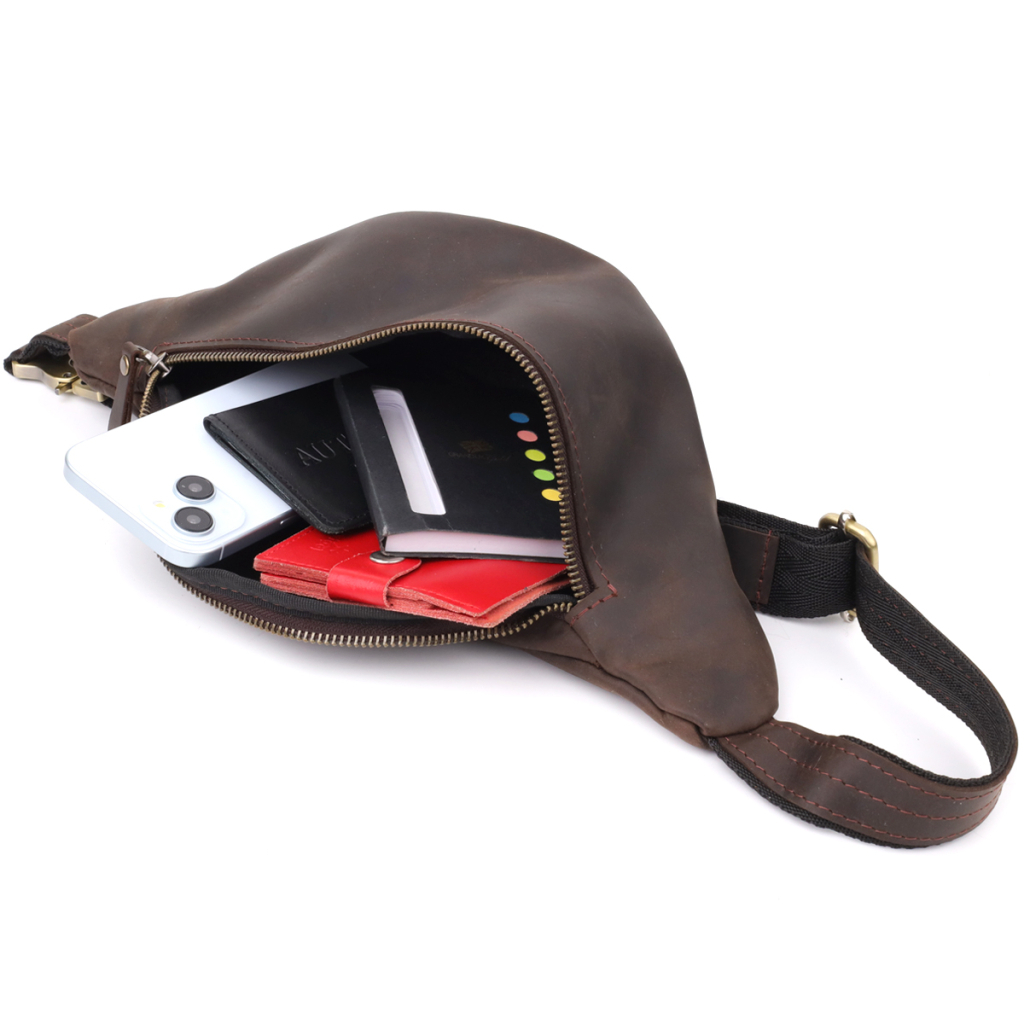 Сумка Shvigel З натуральної шкіри Коричнева (23139) - зображення 8