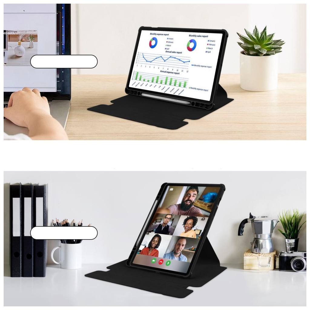 Чохол до планшета BeCover 360° Rotatable Samsung Tab S9 Plus (SM-X810/SM-X816)/S9 FE Plus (SM-X610/SM-X616) 12.4" Black (710398) - зображення 6