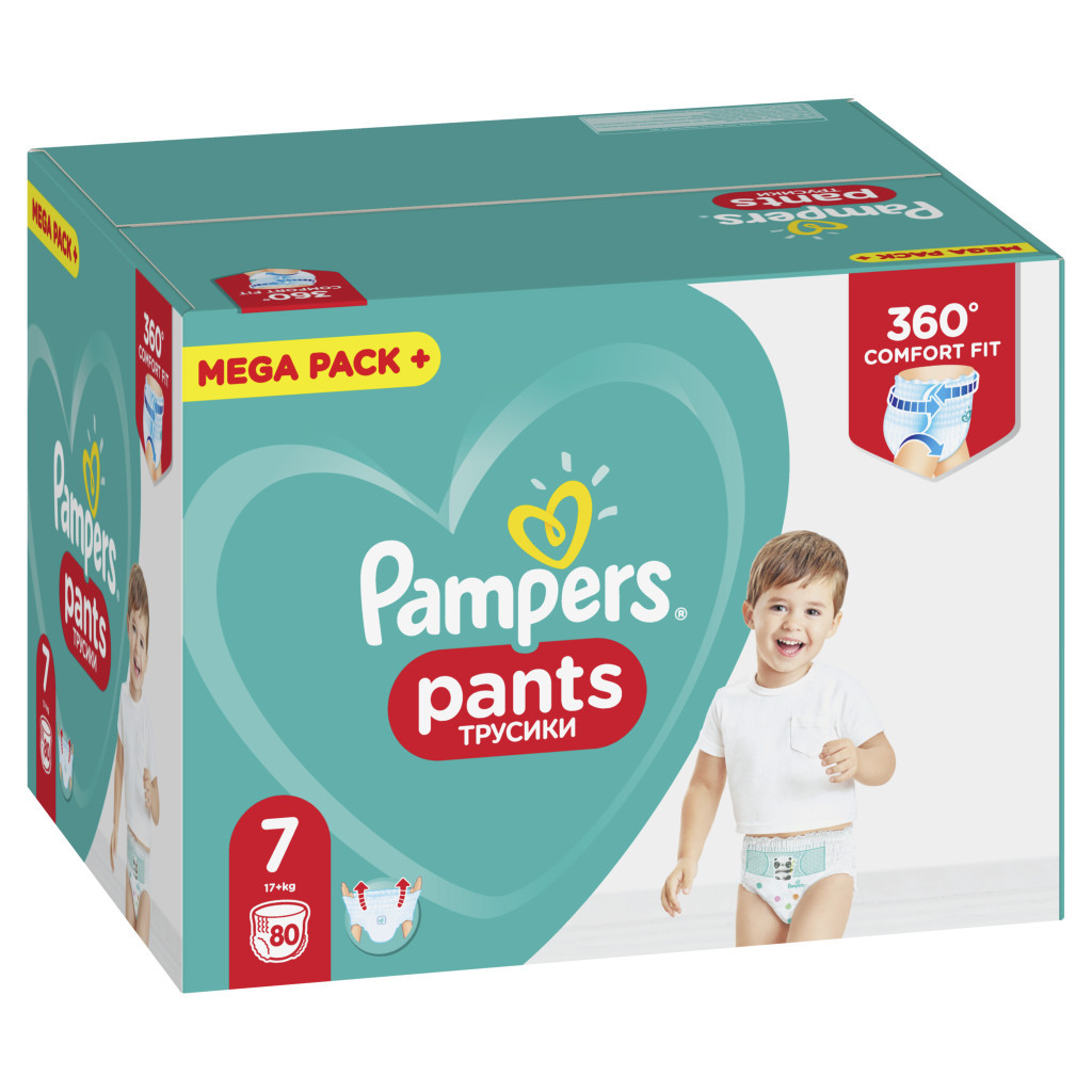 Підгузки Pampers трусики Pants Розмір 7 (17+ кг), 80 шт (8001841133812) - зображення 3